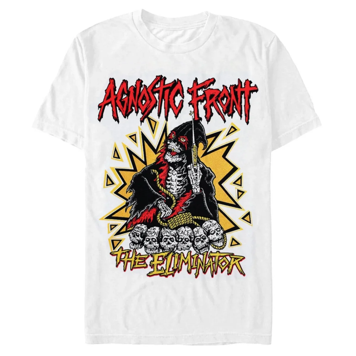 2026 Summer Agnostic Front Graphic Cotton Band T-shirt Unisex Summer Short Sleeve Fashion Brand Tee Luxury Casual Vintage Tees