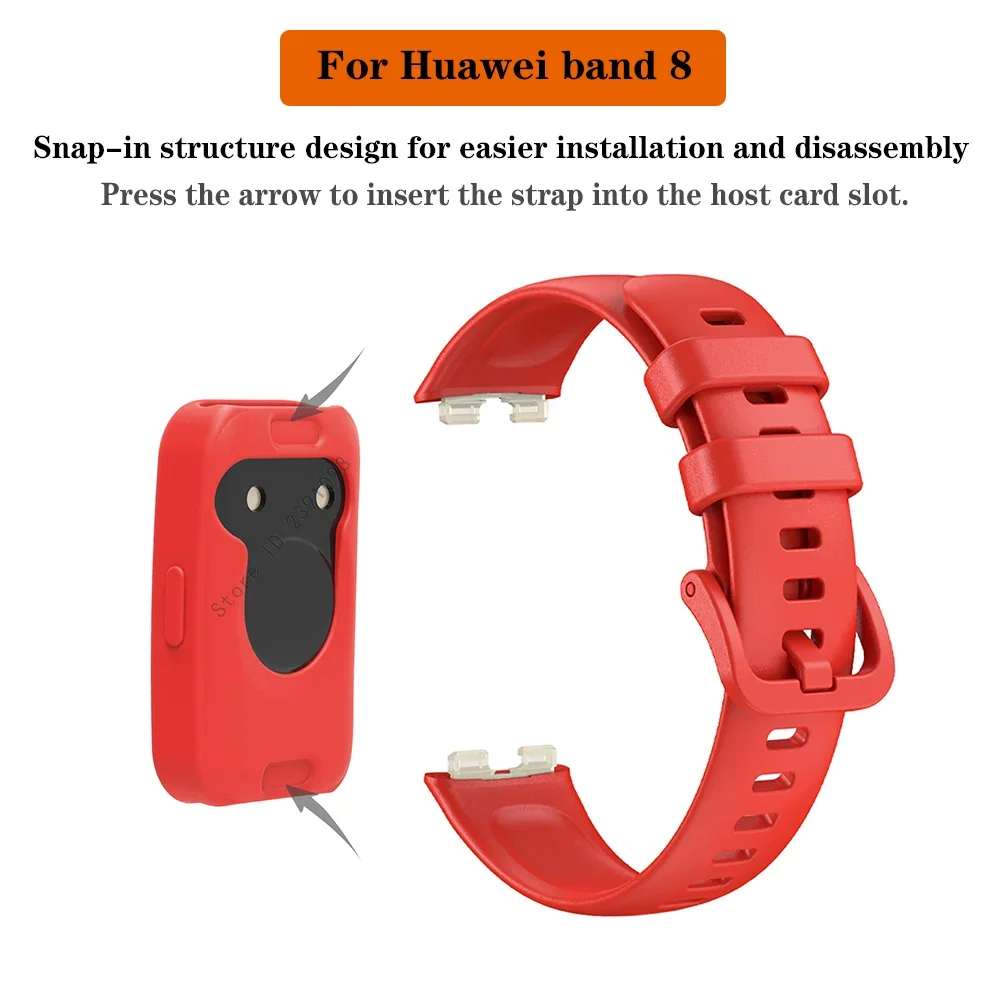 Cinturino in silicone per accessori cinturino Huawei Band 8 Cinturino di ricambio per smartwatch per braccialetto Huawei Band 8 correa