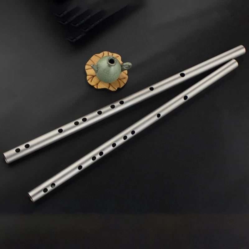 Titanium Alloy Flute Professional Traditional Flutes Beginner Playing Transverse Flute Portable Fife Woodwind Musical Instrument