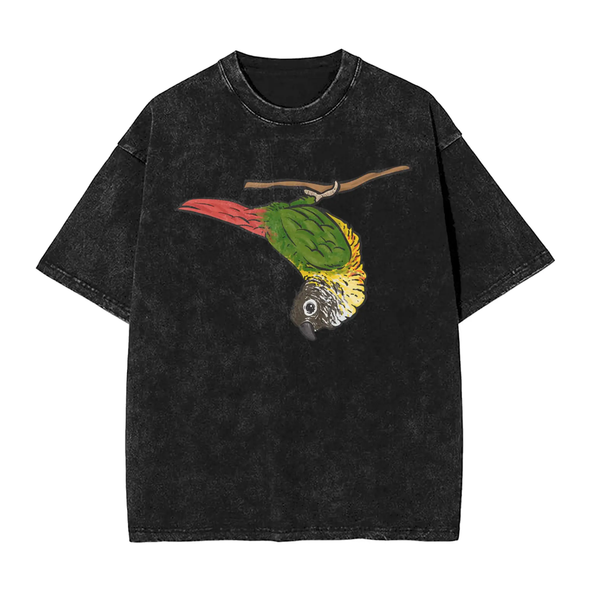 Green Cheek Conure Parrot Bird Conure T-Shirts for Men  Creative Cotton Tees Crew Neck Short Sleeve T Shirts Gift Idea Clothing