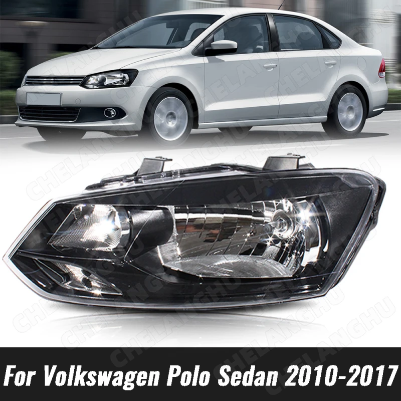 1Pc Left Side Front Headlight Headlamp With Motor DRL For  VW Polo 2010 2011 2012 2013 2014 2015 2016 2017 6RU941015