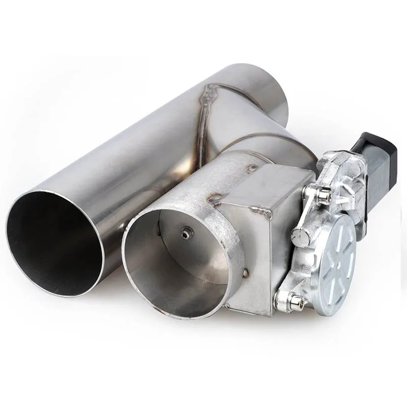 1Pc 2.5\'\' 3\'\' Stainless Steel Exhaust Piping Adjustable Y-shaped Pipe Electric Exhaust Cutout Single Valve Automotive Accessory