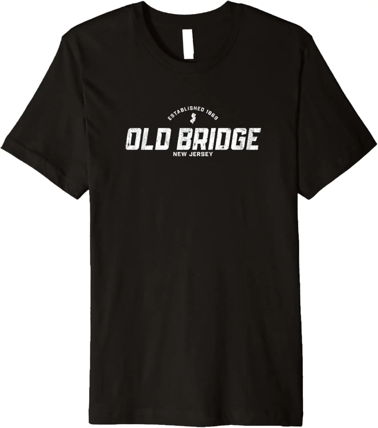 Mens Old Bridge New Jersey NJ Vintage Athletic Sports Logo Premium T-Shirt