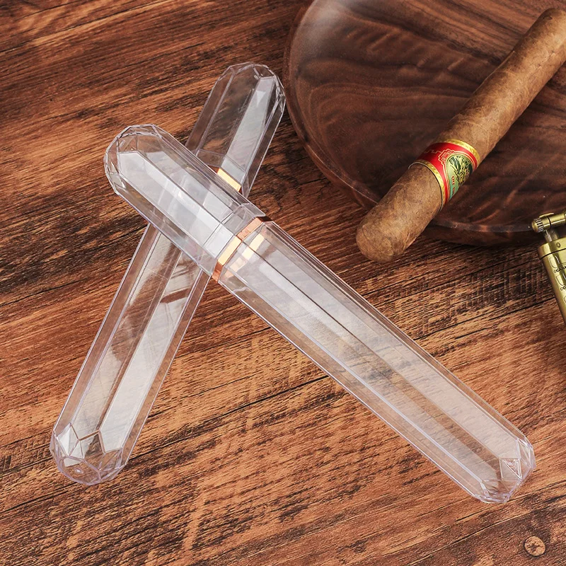 Acryl Reise Zigarrenröhre Mode Humidor Halter Zigarrenetui Tragbare Aufbewahrung Klare Aufbewahrungsbox Zigarrenzubehör