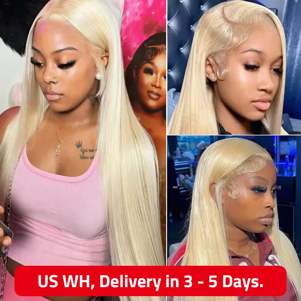 613 Blonde Bone Straight 13x6 HD Lace Front Human Hair Wigs for Black Women Honey Colored Brazilian Hd Lace Closure Frontal Wig