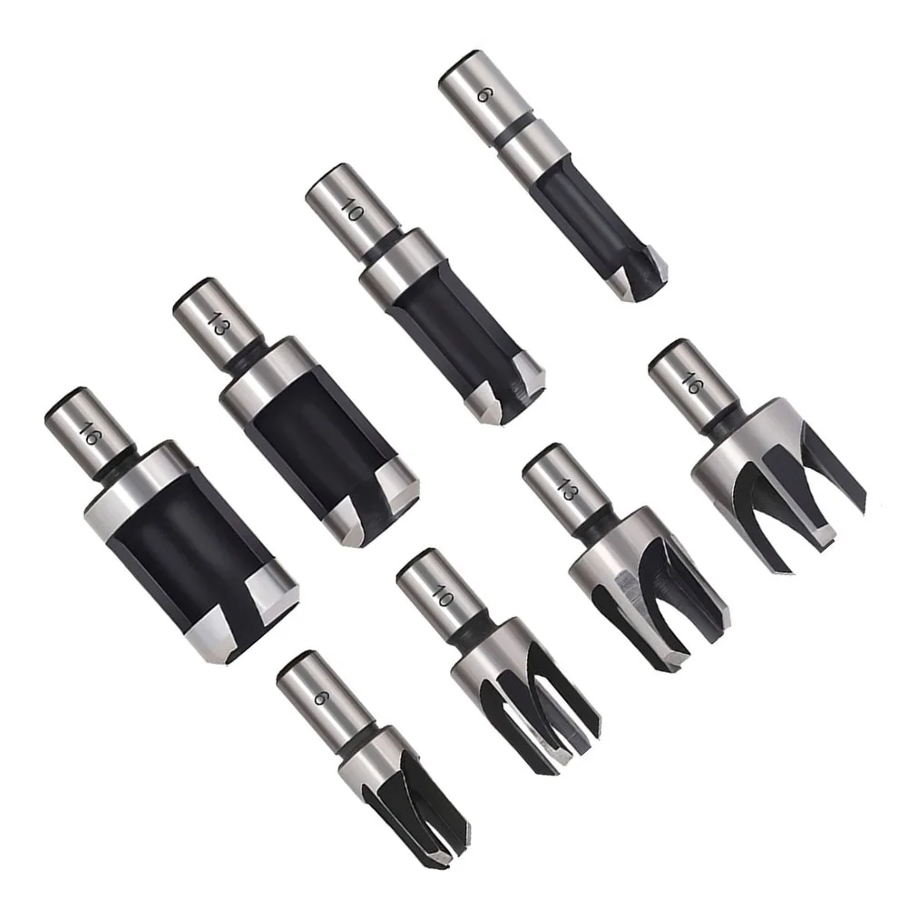 4/8pcs Wood Plug Cutter Drill Cutting Tool Drill Bit Woodworking Cork Drill Bit Home DIY Power Tool Replacement Accessories