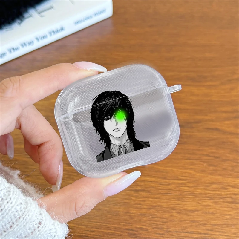 Japan Anime Mikami Teru Death Note Case Soft silicone TPU Case For AirPods 4 Pro 1 2 3 Clear Transparent Bluetooth Earphone Case view 4