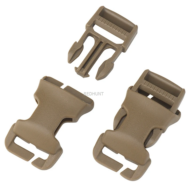 QASM 2pcs 2.5CM Secure and Reliable Tactical Quick-Release Buckles Side Release Buckle for Heavy-Duty Use Vest Backpack