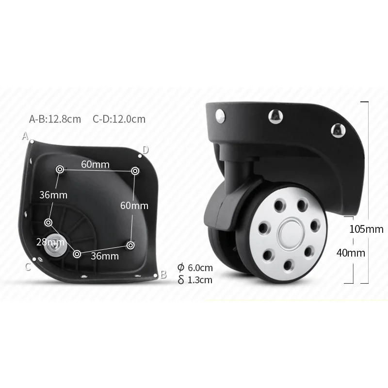 Luggage Suitcase Universal Wheels Accessories Air Pull Box Roller Aircraft Mute Wheel Repair 20/28 Inch Replacement Repair
