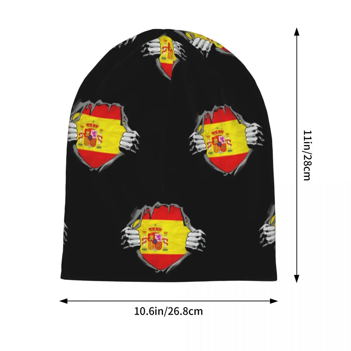 National Flag. Spain. Skullies Beanies Hats Warm Autumn Winter Outdoor Cap Knitted Bonnet Caps for Men Women Adult