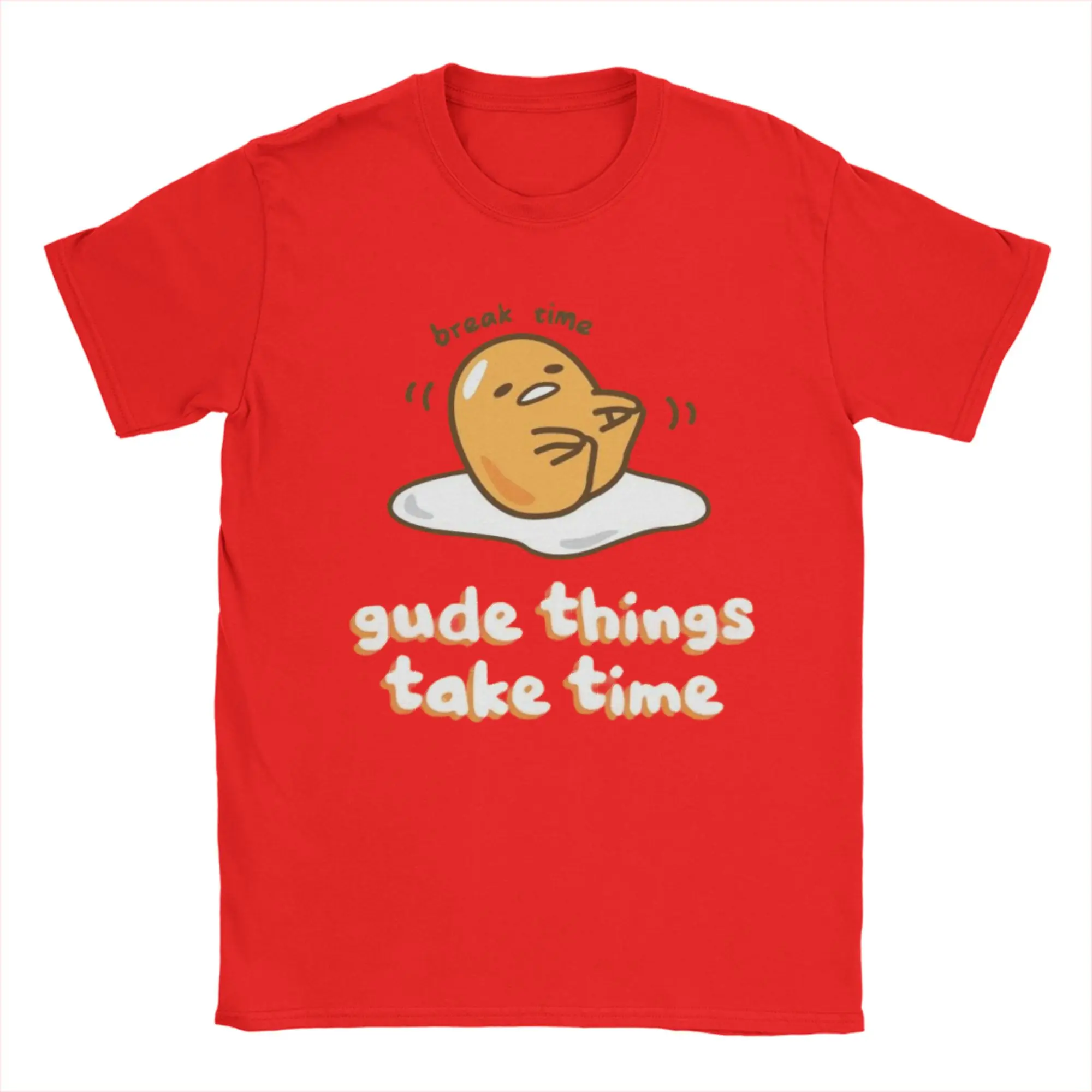 

Gudetama Gude Things Take Time T-Shirts Men Women Casual Pure Cotton Tee Shirt Crew Neck Short Sleeve T Shirt Party Tops