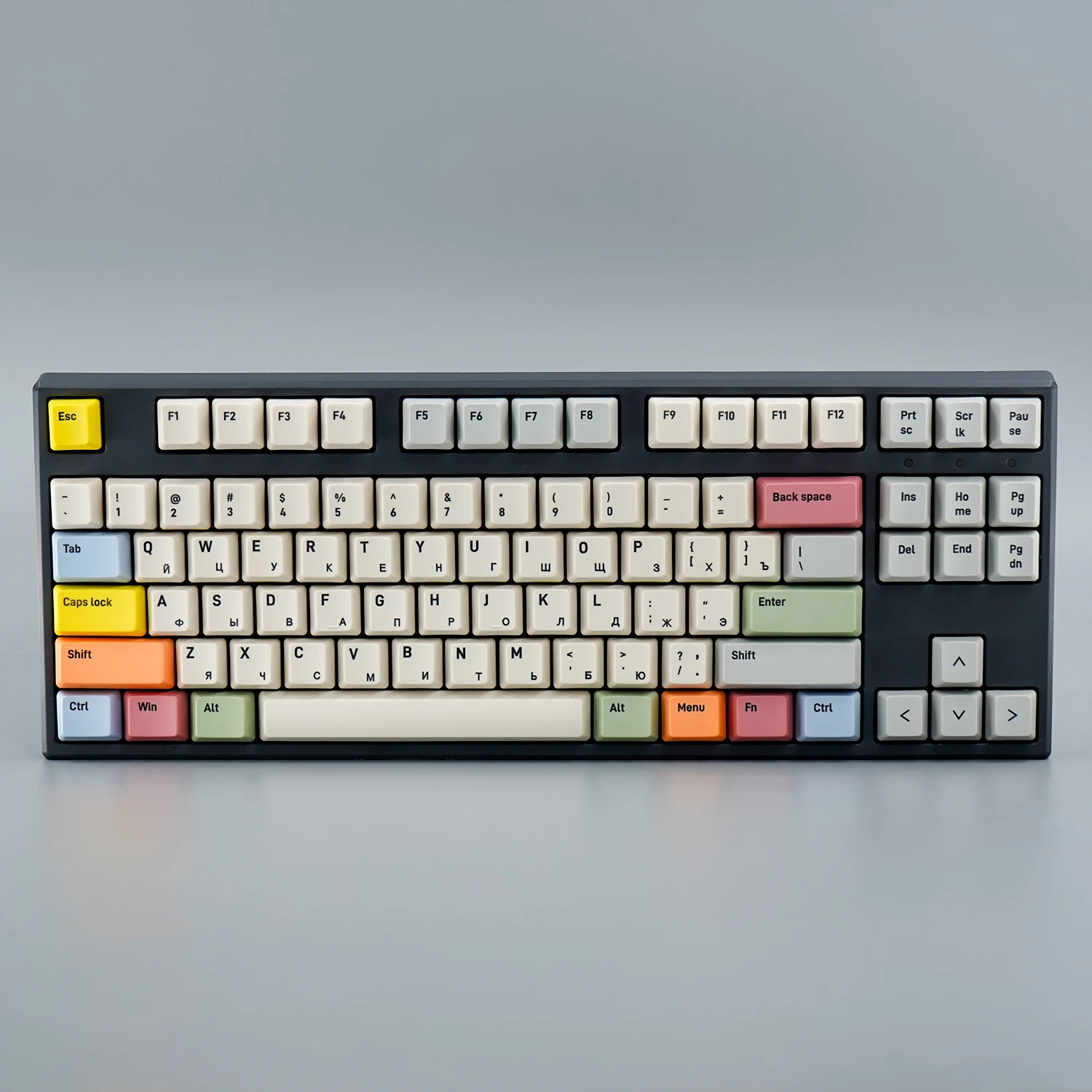 NPKC-teclas de perfil OEM ruso coreano de lona, juego de teclas PBT, teclas de sublimación de tinte para interruptor MX, tapa de teclado mecánico