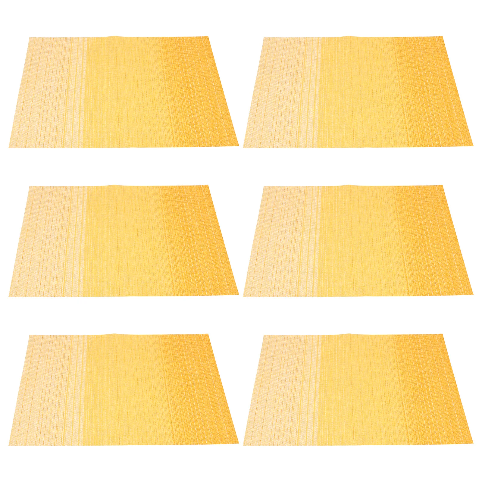 Mantel Individual de poliéster y PVC, tapetes rectangulares antideslizantes resistentes al calor para mesa de comedor, tapetes para mesa de cocina reutilizables no tóxicos, 6 uds.