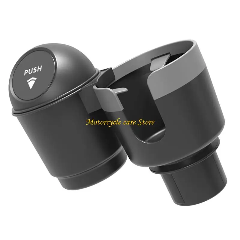 U75F 2 In 1 Car Cup Holder Adjustable Limiter & Storage Compartment for Key Perfect for Vehicles with Foldable Design