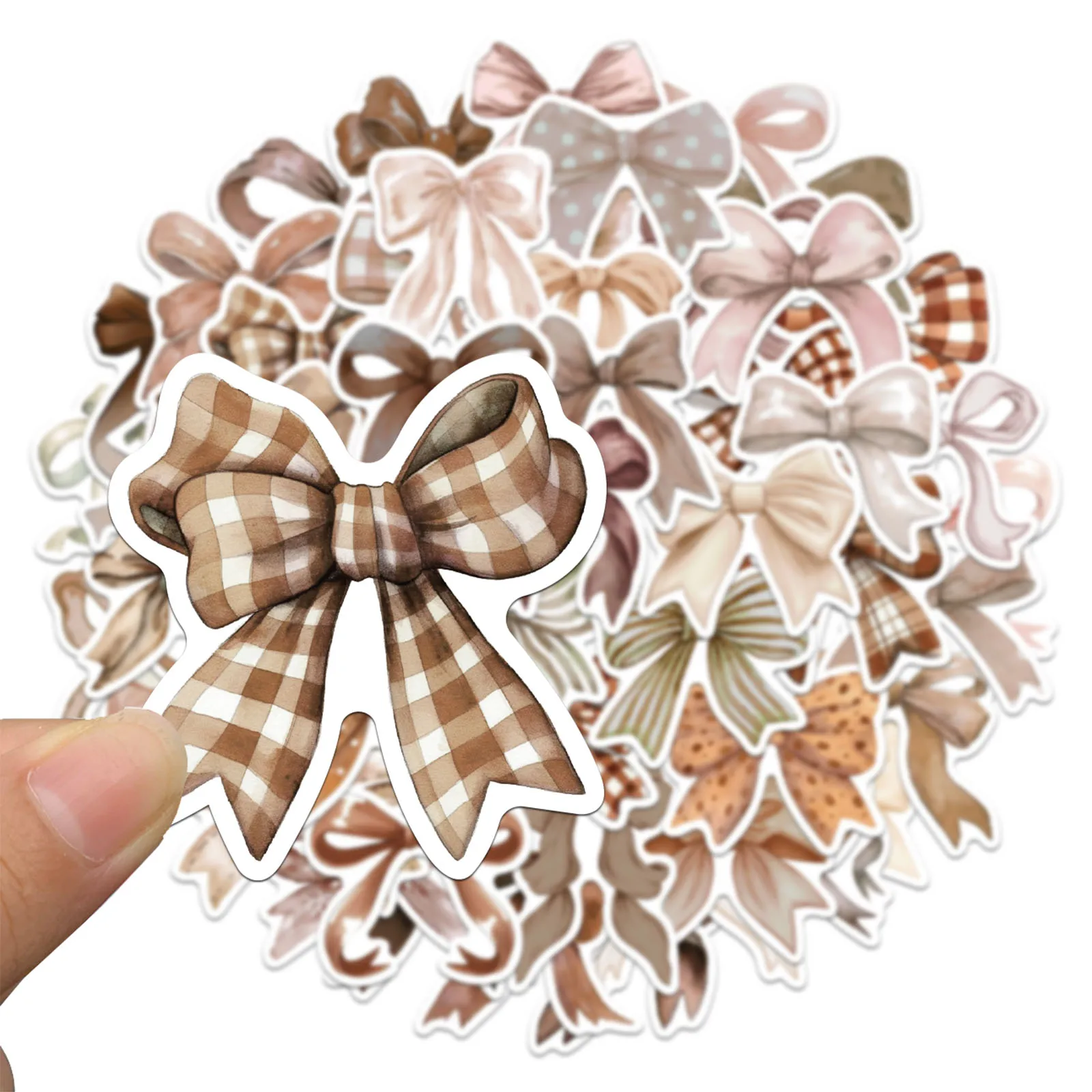 50PCS ผีเสื้อ Tie สติกเกอร์ประณีตบัญชีมือวัสดุโทรศัพท์กรณีแล็ปท็อปกระเป๋าเดินทางถ้วยน้ําสติกเกอร์กันน้ํา