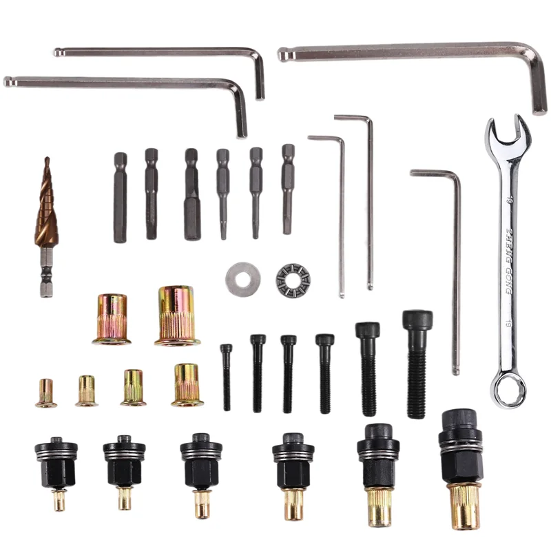 Handleiding Klinkmoer Gereedschap Klinknagel Moer Pistool Boor Adapter Gereedschap Klinknagel Moer Aanscherping En Bevestiging M3 M4 M5 M6 M8 M10 Klinknagel Tool-A68E
