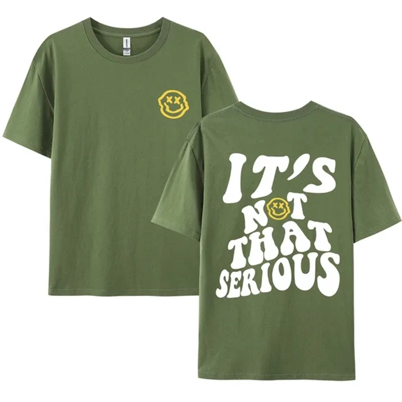 No es ese serio voltado con un sonrisa, ropa masculina, camisetas de gran tamaño de calidad, camiseta transpirable de verano, camiseta de Hip Hop 72525