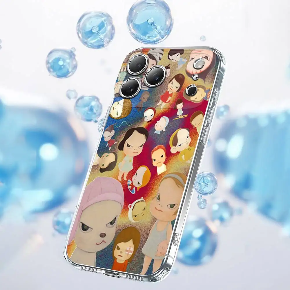 Чехол для телефона Y-Yoshimoto Nara Girl ART для iPhone 17,16,15,14,13,12,11 Plus,Pro,Max,Plus,E,SE4,Air,Mini Transparent