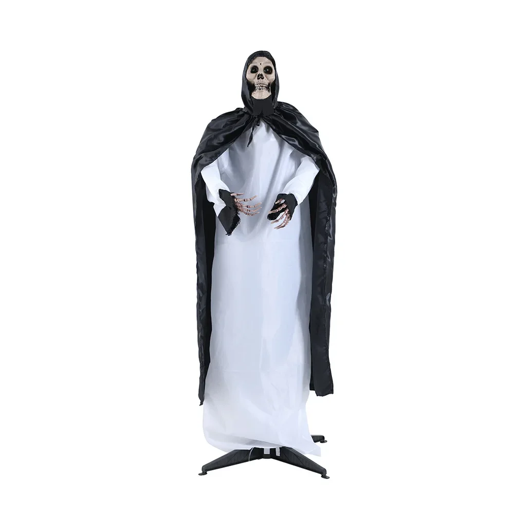 

Halloween scene decorative props ghost robe simulation horror ornament secret room skeleton vibration decorative props