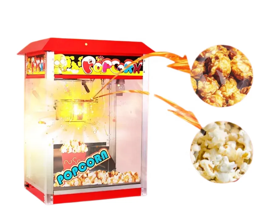 Commercial snack food Desktop Electric popcorn making Roof Small Popcorn Fully Automatic Popcorn Machine