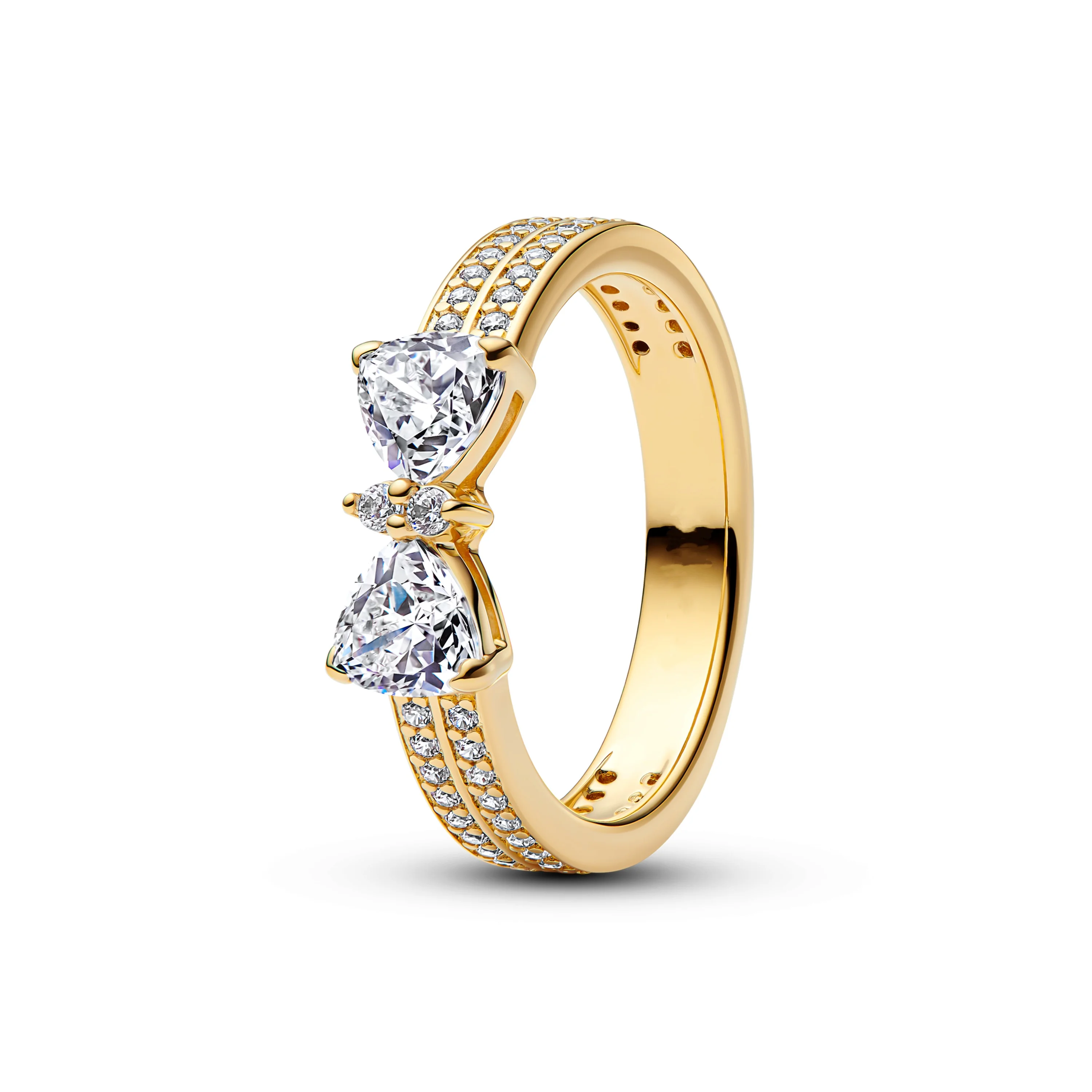 Women's 925 Pure Silver Crown & Bow Zircon Ring, Exquisite Gift