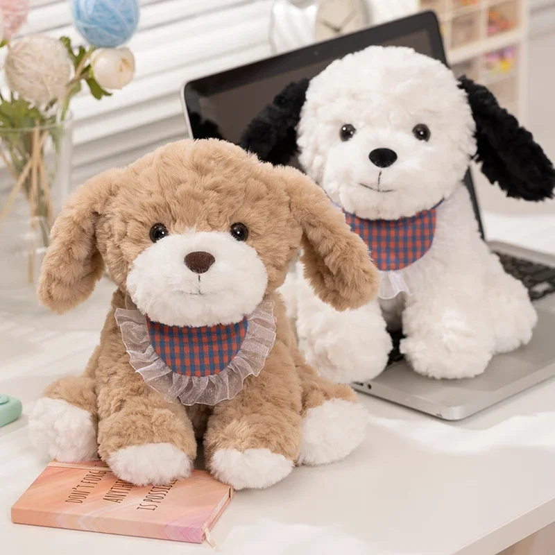 

Hot Sale Cuddly Sitting Doggy With Long Ears Plush Toys Fluffy Soft Prety Puppy Dog Doll Kawaii Home Decor Sweet Gift To Kids