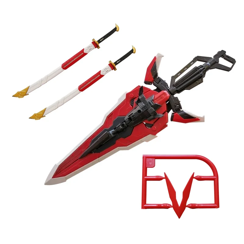 Montado Modelo Astray Red Robot, Red Dragon Horn, Big Sword, Warrior, Head Antenna Parts, DIY Acessórios Set, 1, 100MG