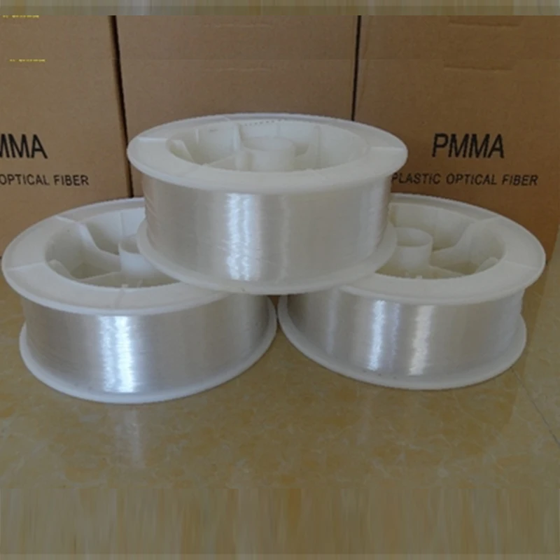 Luz de fibra óptica brillante, 0,75mm, 4M, Cable de fibra óptica PMMA para todo tipo de luces LED, motor, bricolaje, efecto cielo estrellado,