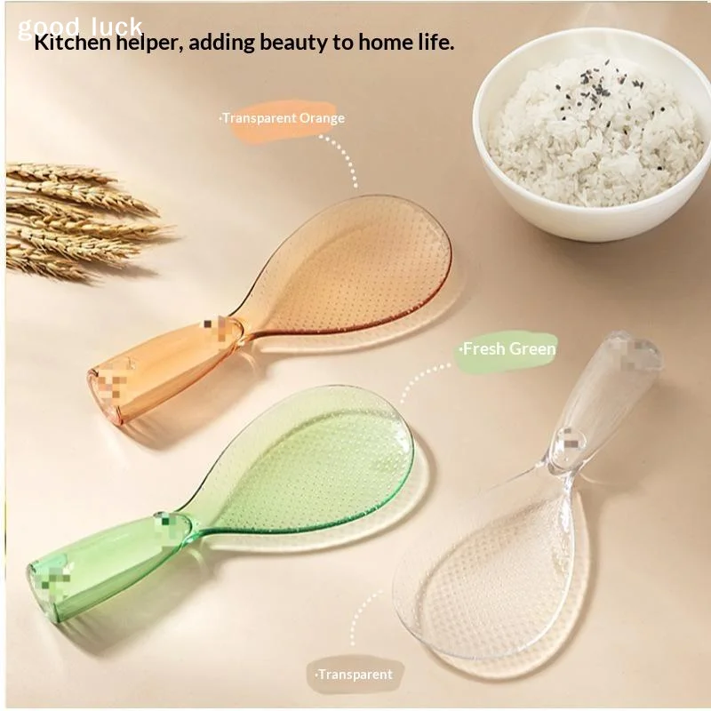 AnswerPlastic Rice Paddle Nonstick Surface Thickened Rice Serving Spoon Heat Resistant Textured Rice Spoon Kitchen Serving