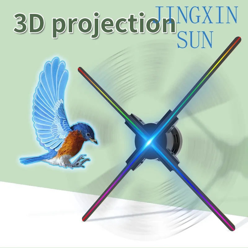 Fan screen holographic projector