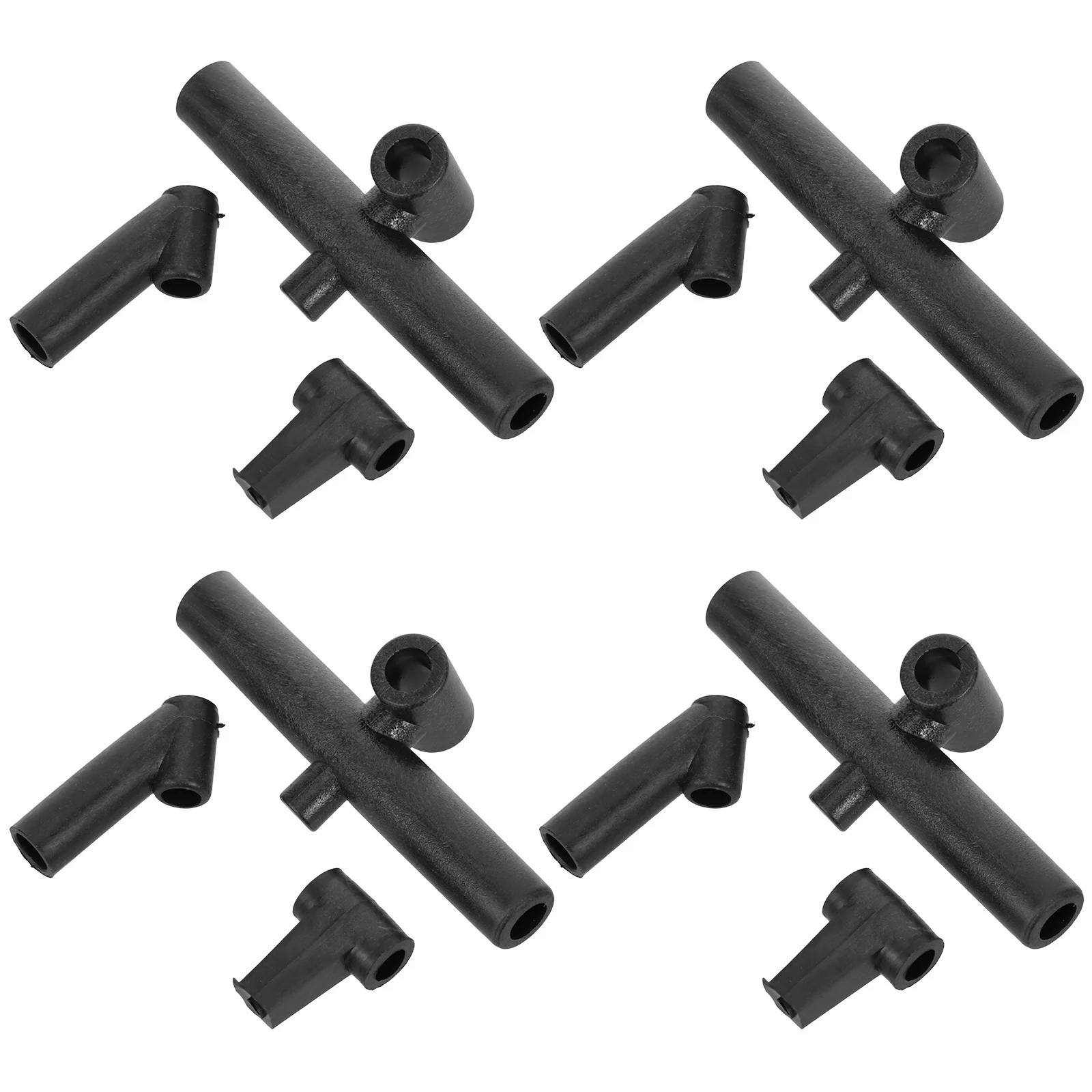 12-delige vliegeraccessoires Diy staafmontage onderdelen connector kunststof frame zwart benodigdheden vast