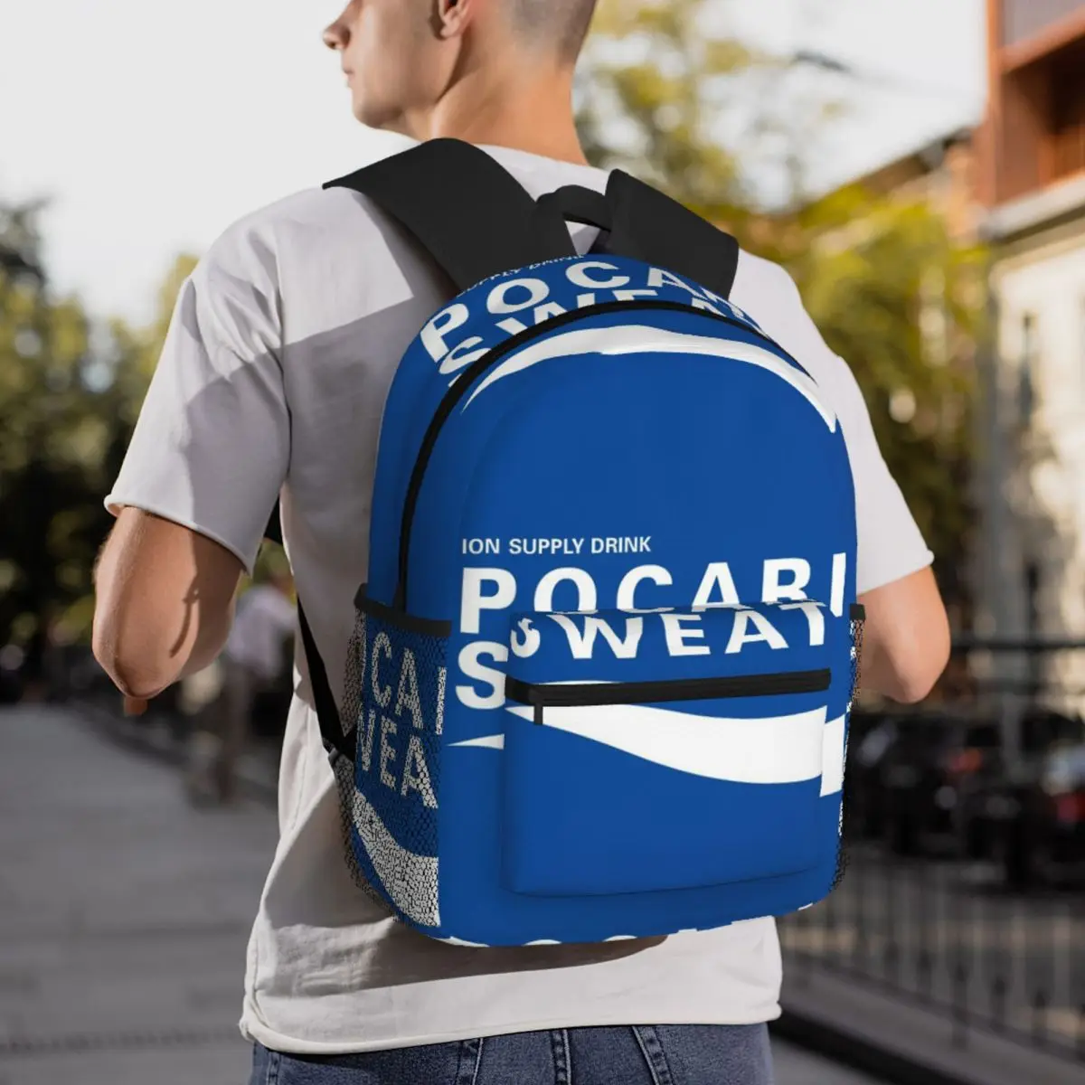 Just Some Pocari Sweat Merch Backpack Daypack Large Capacity Children BookBag School Bag Shoulder Bags for Men Women