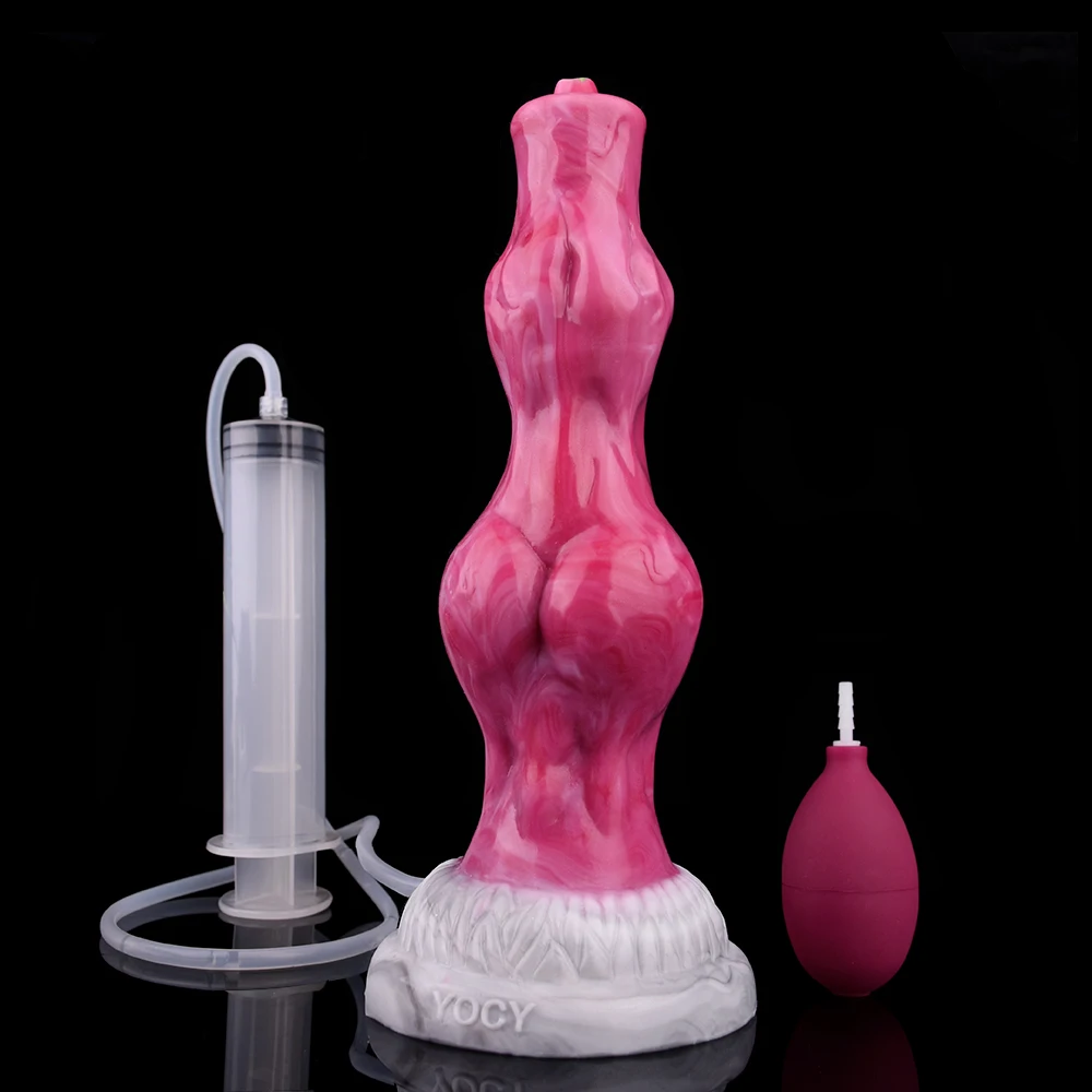 SHAZ Ejaculation Dildo, Silicone Anal Plug, анальная пробка, Realistic Wolf Knot Penis Style, Couples Foreplay 18+ 4