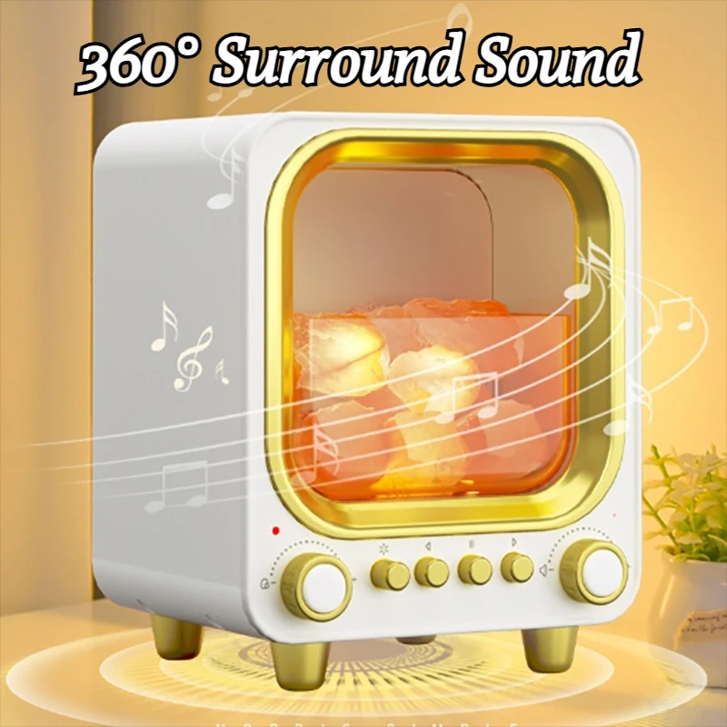 New Smart Aroma Diffuser Humidifier with Bluetooth Speaker, USB Crystal Stone Fragrance Machine for Home and Office Use