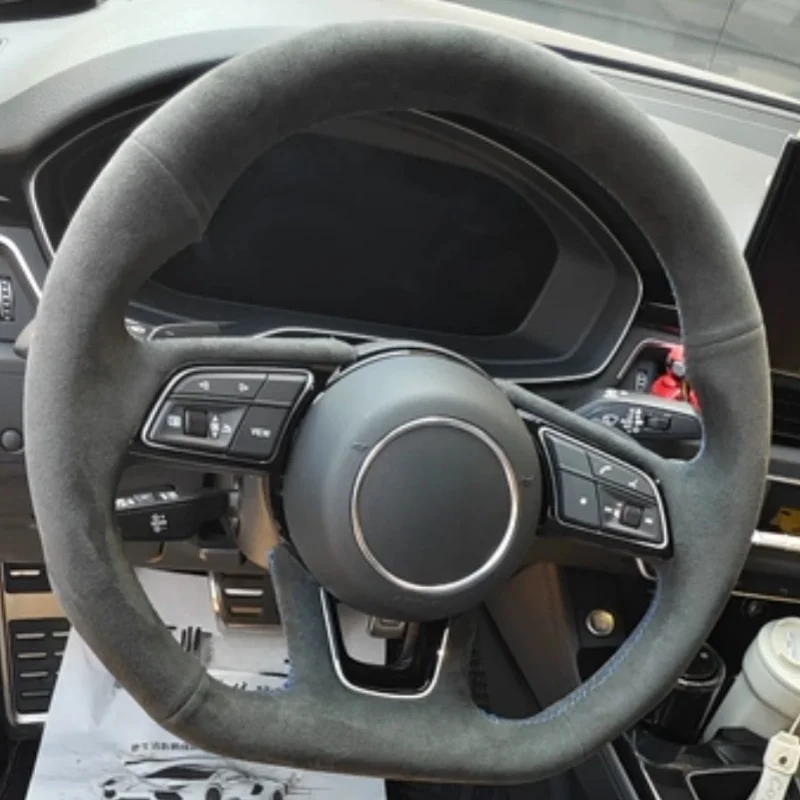 

Изготовленный на заказ чехол на руль из замши для Audi A3 (8V) A4 (B9) Avant A5 (F5) A1 (8X) Sportback Q2