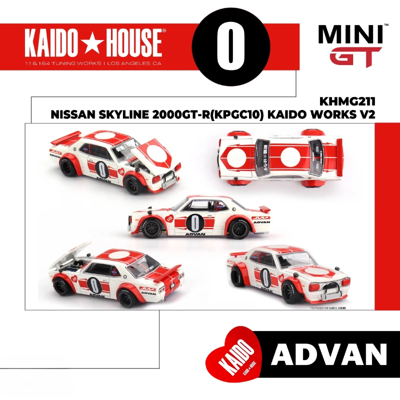 

KAIDO HOUSE x MINIGT Nissan Skyline 2000GT-R модель автомобиля из сплава, коллекция игрушек, подарок