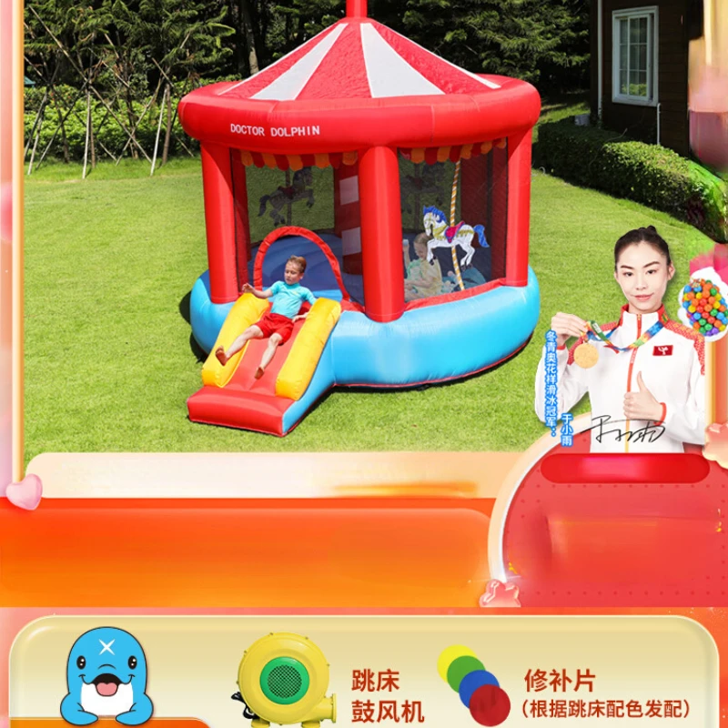 

Carousel Inflatable Castle Indoor Small Trampoline Slide Trampoline Sports Toys