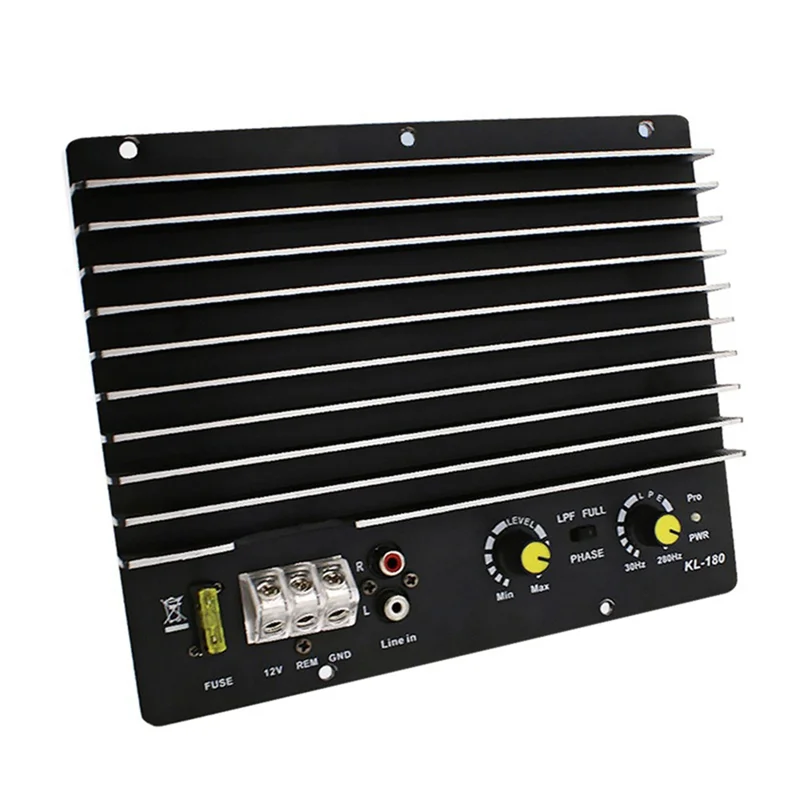 

A64K Car Audio Single Channel Amplifier Car Amplifier 1000W12V Subwoofer Amplifier Board KL-180 Amplifier