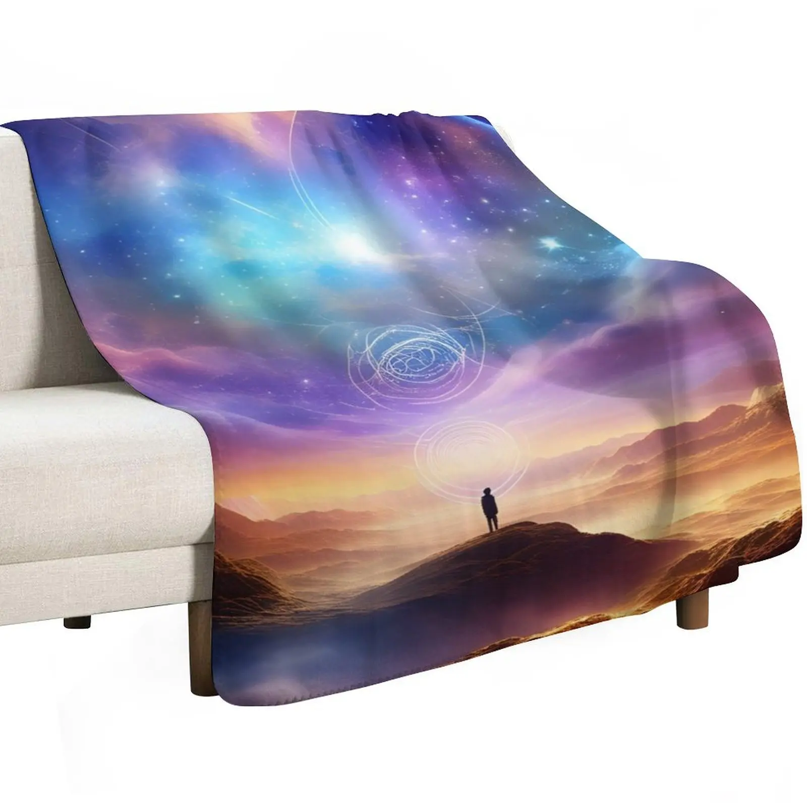 Nebulae Whisper Across the Vast Expanse of Space Throw Blanket Loose Blankets Sofas Of Decoration Sofa Throw Blankets