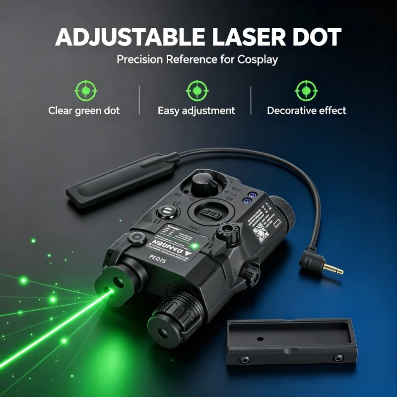 Dual‑Mode Light Nylon Indicator Custom Cosplay Props PEQ15 Adjustable Dot Decor Hardware