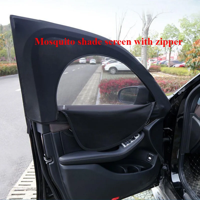 

Car Side Window Sunshade Window Mosquito Curtain Zipper Outdoor Camping Mosquito Cover Screen Window Privacy Protection