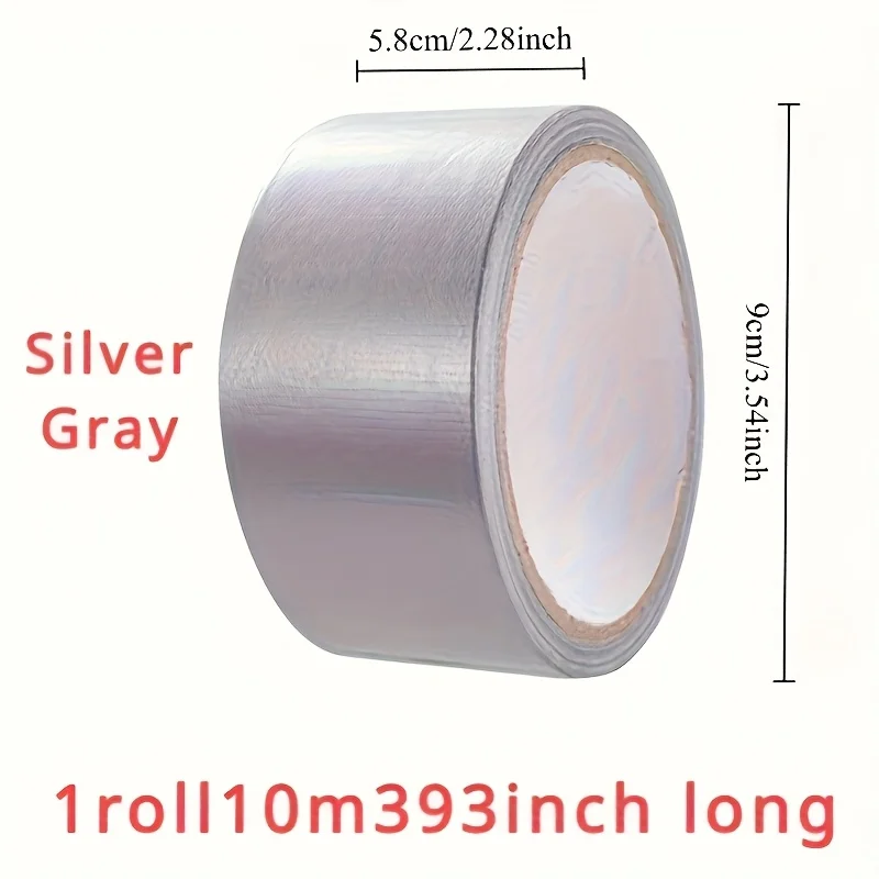 4Pcs Heavy Duty Waterproof Duct Tape - Removable Silvery Duct Tape No Residue Strong Adhesive for Home Repairs, Carpet Tie-Downs
