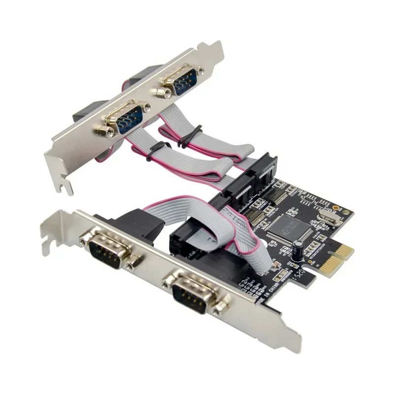 PCIe to 4 Ports DB9 RS232 Serial Converter card 4 DB-9 serial rs232 ports pci-e controller card WCH384L chipset com