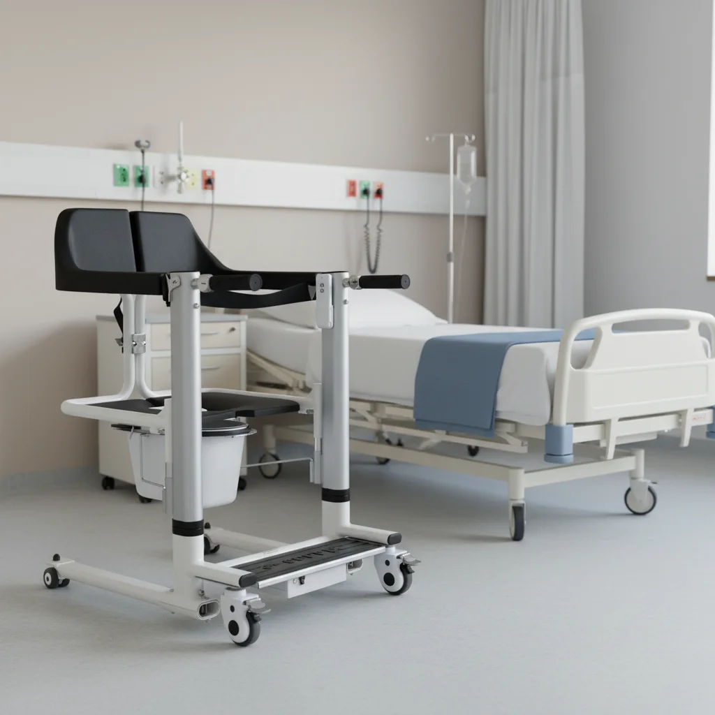 AIROW Supply Bathroom Wheelchair Lift Transfer Commode Chair for Patient Home Care