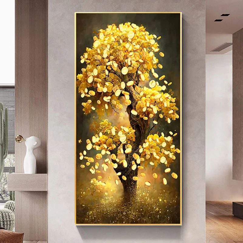 5D Diamond Painting Golden Money Tree Diamond Art Embroidery Gifts Restaurant Office Home Decor DIY Diamond Cross Stitch Kits