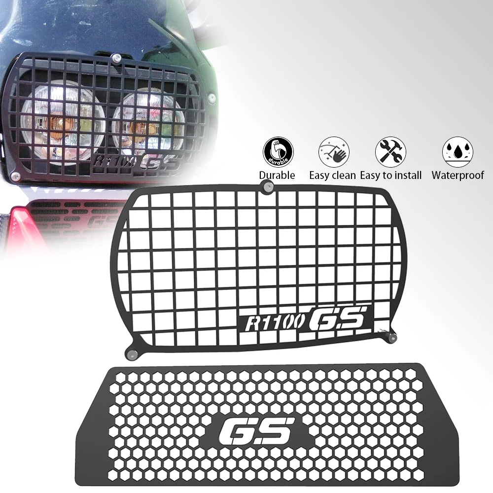 

FOR BMW R 1100GS R 1100 GS Motorcycle Headlight & Radiator Cooler Protective Grilles Set R1100GS 1994-1999 1995 1996 1997 1998