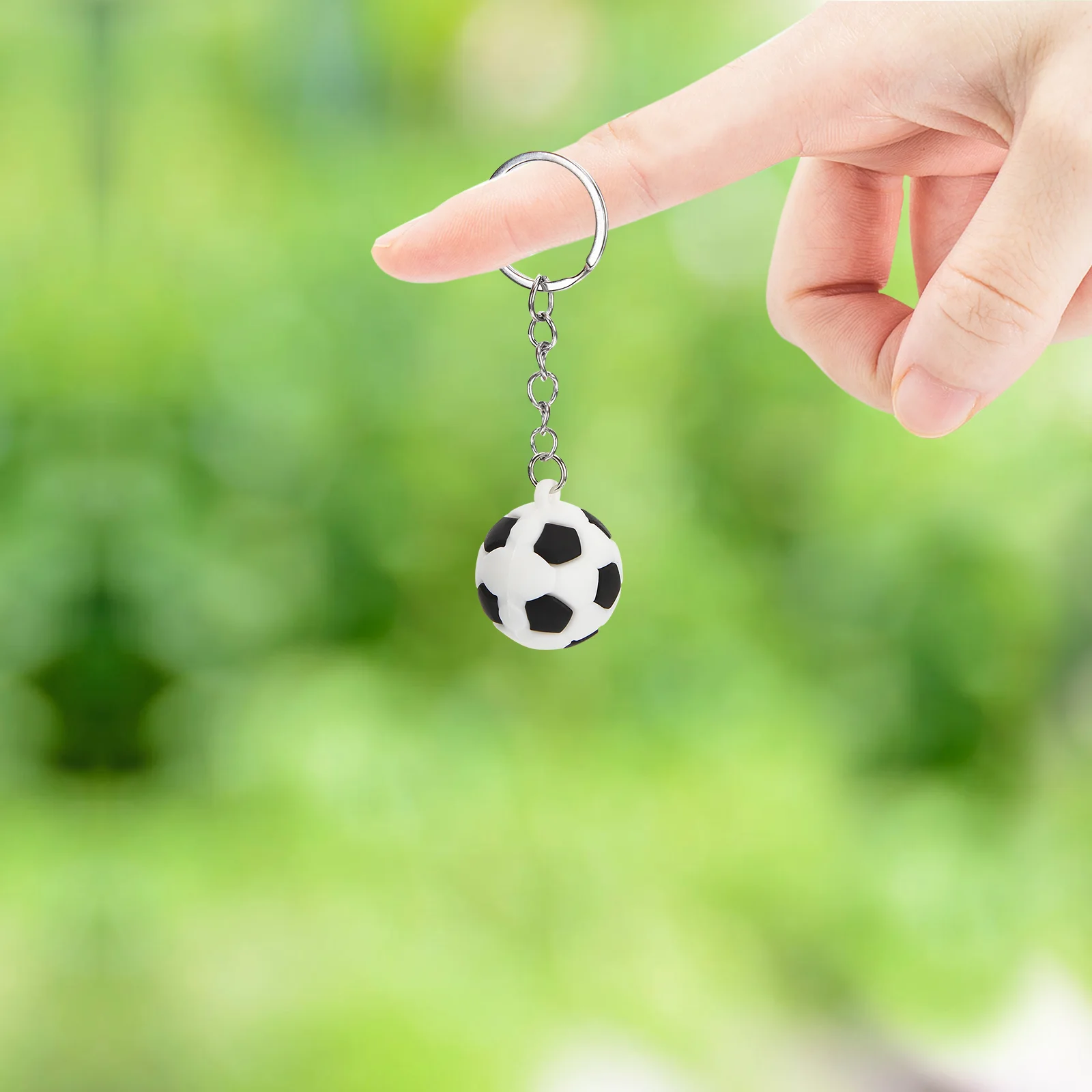 12 Pcs Football Keychain Holder Ring Bag Hanging Decor Zinc Alloy Keyring Pendants Rugby Backpack