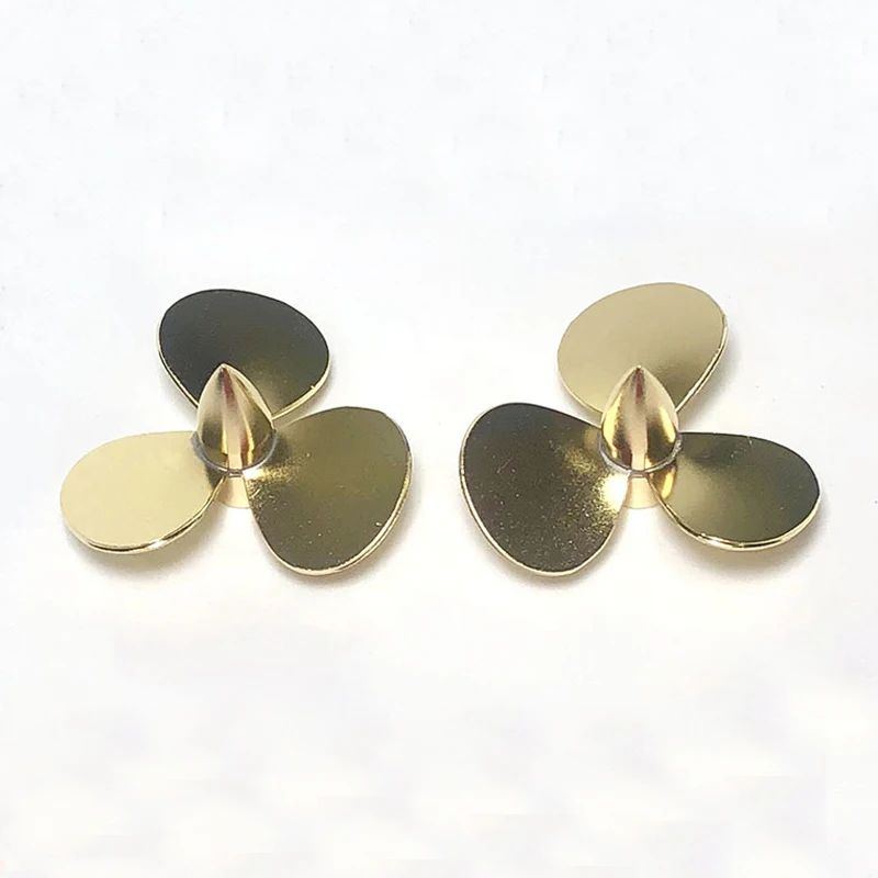 RC Simulation Boat Model Brass Propeller Dia.30mm 3-blade Paddle Aperture M3 Soldering Positive Reverse Mini Props DIY Parts