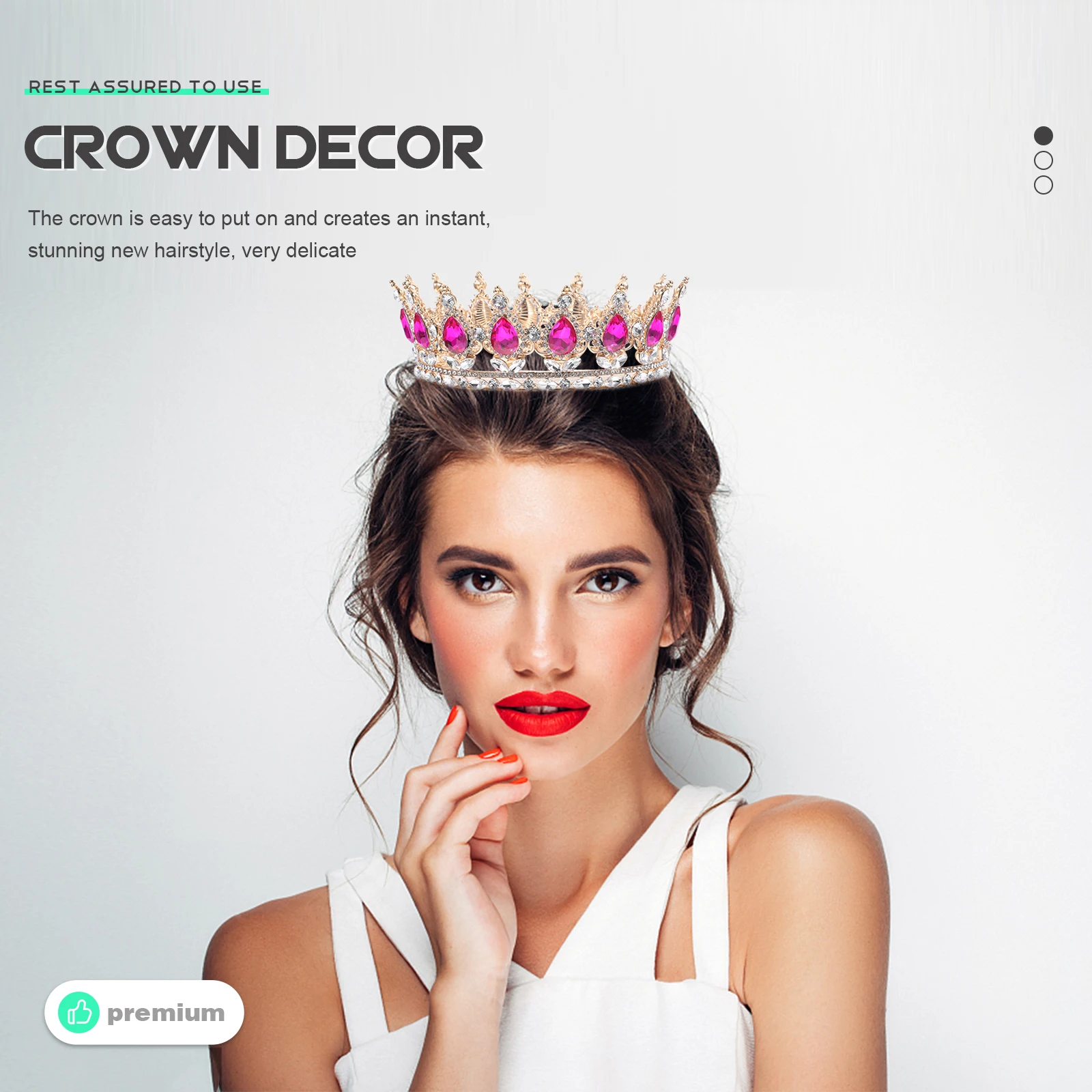 

Rhinestone Bride Crown Headband Shiny Party Hair Decoration Birthday Headwear for Women Headband for Women Bride Crown