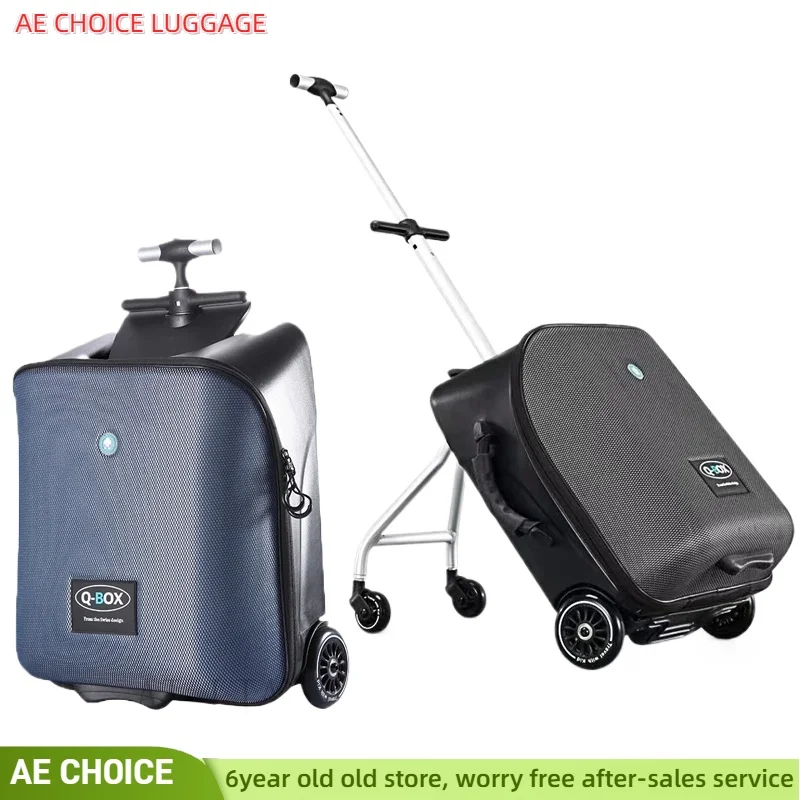 

Lazy rolling luggage baby car cabin travel suitcase trolley case on wheels for kids sit on luggage carry-ons labor-saving box